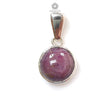 Star Ruby Silver Pendant: 4.24gms Natural Untreated Star Ruby Round Shape Cabochon 925 Sterling Silver Bezel Set Pendant 1"