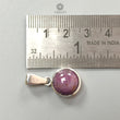 Star Ruby Silver Pendant: 4.24gms Natural Untreated Star Ruby Round Shape Cabochon 925 Sterling Silver Bezel Set Pendant 1"