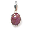 Star Ruby Silver Pendant: 7.55gms Natural Untreated Star Ruby Oval Shape Cabochon 925 Sterling Silver Bezel Set Pendant 1.20"