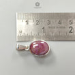 Star Ruby Silver Pendant: 7.55gms Natural Untreated Star Ruby Oval Shape Cabochon 925 Sterling Silver Bezel Set Pendant 1.20"