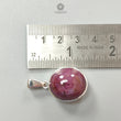 Star Ruby Silver Pendant: 14.06gms Natural Untreated Star Ruby Oval Shape Cabochon 925 Sterling Silver Bezel Set Pendant 1.50"