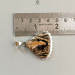 Tiger Dendrite Agate Plain Silver Pendant: 7.37gms Natural Untreated Bi-Color Agate Triangle 925 Sterling Silver Bezel Set Pendant 1.75"