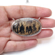 Tiger Dendrite Agate Plain Silver Pendant: 11.24gms Natural Untreated Bi-Color Agate Oval 925 Sterling Silver Bezel Set Pendant 1.80"