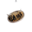 Tiger Dendrite Agate Plain Silver Pendant: 11.24gms Natural Untreated Bi-Color Agate Oval 925 Sterling Silver Bezel Set Pendant 1.80"