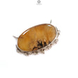 Tiger Dendrite Agate Plain Silver Pendant: 12.00gms Natural Untreated Bi-Color Agate Oval 925 Sterling Silver Bezel Set Pendant 2.00"