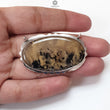 Tiger Dendrite Agate Plain Silver Pendant: 12.10gms Natural Untreated Bi-Color Agate Oval 925 Sterling Silver Bezel Set Pendant 1.85"