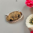 Tiger Dendrite Agate Plain Silver Pendant: 12.10gms Natural Untreated Bi-Color Agate Oval 925 Sterling Silver Bezel Set Pendant 1.85"