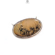 Tiger Dendrite Agate Plain Silver Pendant: 14.61gms Natural Untreated Bi-Color Agate Oval 925 Sterling Silver Bezel Set Pendant 2.00"