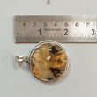 Tiger Dendrite Agate Plain Silver Pendant:14.66gms Natural Untreated Bi-Color Agate Round 925 Sterling Silver Bezel Set Pendant 2.00"