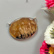 Tiger Dendrite Agate Plain Silver Pendant:15.42gms Natural Untreated Bi-Color Agate Oval 925 Sterling Silver Bezel Set Pendant 2.00"