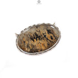 Tiger Dendrite Agate Plain Silver Pendant:18.02gms Natural Untreated Bi-Color Agate Oval 925 Sterling Silver Bezel Set Pendant 2.10"