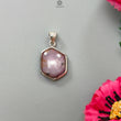 Star Ruby Silver Pendant: 4.05gms Natural Untreated Both Side Star Ruby Hexagon Plain Briolette 925 Sterling Silver Bezel Set Pendant 1.30"