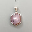 Star Ruby Silver Pendant: 4.05gms Natural Untreated Both Side Star Ruby Hexagon Plain Briolette 925 Sterling Silver Bezel Set Pendant 1.30"