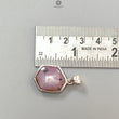 Star Ruby Silver Pendant: 4.05gms Natural Untreated Both Side Star Ruby Hexagon Plain Briolette 925 Sterling Silver Bezel Set Pendant 1.30"