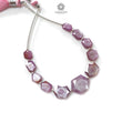 Raspberry Pink Sapphire Faceted Loose Beads: Natural Sapphire Hexagon Both Side Faceted Cut Shape 925 Sterling Silver Beads