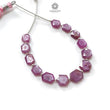 Raspberry Pink Sapphire Faceted Loose Beads: Natural Sapphire Hexagon Both Side Faceted Cut Shape 925 Sterling Silver Beads