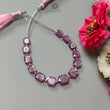 Raspberry Pink Sapphire Faceted Loose Beads: Natural Sapphire Hexagon Both Side Faceted Cut Shape 925 Sterling Silver Beads