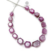 Raspberry Pink Sapphire Faceted Loose Beads: Natural Sapphire Hexagon Both Side Faceted Cut Shape 925 Sterling Silver Beads