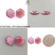 Raspberry Pink Sapphire Gemstone Faceted Cut: Natural Untreated Sheen Sapphire Hexagon Shape Faceted 2pcs Set September Birthstone