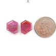 Raspberry Pink Sapphire Gemstone Faceted Cut: Natural Untreated Sheen Sapphire Hexagon Shape Faceted 2pcs Set September Birthstone