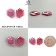 Raspberry Pink Sapphire Gemstone Faceted Cut: Natural Untreated Sheen Sapphire Hexagon Shape Faceted 2pcs Set September Birthstone