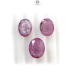 Raspberry Pink Sapphire Gemstone Faceted Cut: Natural Untreated Sheen Sapphire Oval Shape Faceted 3pcs Set for Jewelry September Birthstone