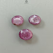 Raspberry Pink Sapphire Gemstone Faceted Cut: Natural Untreated Sheen Sapphire Oval Shape Faceted 3pcs Set for Jewelry September Birthstone