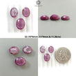 Raspberry Pink Sapphire Gemstone Faceted Cut: Natural Untreated Sheen Sapphire Oval Shape Faceted 3pcs Set for Jewelry September Birthstone