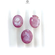 Raspberry Pink Sapphire Gemstone Faceted Cut: Natural Untreated Sheen Sapphire Oval Shape Faceted 3pcs Set for Jewelry September Birthstone