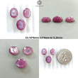 Raspberry Pink Sapphire Gemstone Faceted Cut: Natural Untreated Sheen Sapphire Oval Shape Faceted 3pcs Set for Jewelry September Birthstone