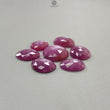 Raspberry Pink Sapphire Gemstone Rose Cut Slices: Natural Untreated Sheen Sapphire Faceted Egg Shape 7pcs Lot September Birthstone