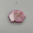 Rosemary Pink Sapphire Gemstone Flat Slices Trapiche : Natural Untreated Unheated Sheen Sapphire Hexagon Shape 1pc, 2pcs Set For Jewelry
