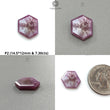 Rosemary Pink Sapphire Gemstone Flat Slices Trapiche : Natural Untreated Unheated Sheen Sapphire Hexagon Shape 1pc Set For Jewelry
