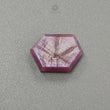 Rosemary Pink Sapphire Gemstone Flat Slices Trapiche : Natural Untreated Unheated Sheen Sapphire Hexagon Shape 1pc Set For Jewelry