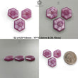 Rosemary Pink Sapphire Gemstone Flat Slices Trapiche : Natural Untreated Unheated Sheen Sapphire Hexagon Shape 2pcs, 3pcs Set For Jewelry