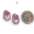 Rosemary Pink Sapphire Gemstone Flat Slices Trapiche : Natural Untreated Unheated Sheen Sapphire Hexagon Shape 2pcs, 3pcs Set For Jewelry