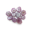 Rosemary Pink Sapphire Gemstone Flat Slices : Natural Untreated Unheated Sheen Sapphire Hexagon Shape lots For Jewelry