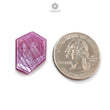 Rosemary Pink Sheen Sapphire Flat Slices : Natural Untreated Sapphire Gemstone Hexagon Shape 1pc For Jewelry