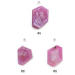 Rosemary Pink Sheen Sapphire Flat Slices : Natural Untreated Sapphire Gemstone Hexagon Shape 1pc For Jewelry