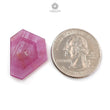 Rosemary Pink Sheen Sapphire Flat Slices : Natural Untreated Sapphire Gemstone Hexagon Shape 1pc For Jewelry