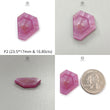 Rosemary Pink Sheen Sapphire Flat Slices : Natural Untreated Sapphire Gemstone Hexagon Shape 1pc For Jewelry