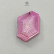 Rosemary Pink Sheen Sapphire Flat Slices : Natural Untreated Sapphire Gemstone Hexagon Shape 1pc For Jewelry