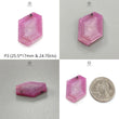 Rosemary Pink Sheen Sapphire Flat Slices : Natural Untreated Sapphire Gemstone Hexagon Shape 1pc For Jewelry