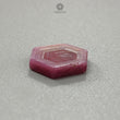 Rosemary Pink Sheen Sapphire Trapiche Flat Slices : Natural Untreated Sapphire Gemstone Hexagon Shape 1pc For Jewelry