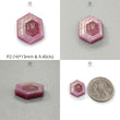 Rosemary Pink Sheen Sapphire Trapiche Flat Slices : Natural Untreated Sapphire Gemstone Hexagon Shape 1pc For Jewelry