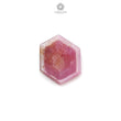 Rosemary Pink Sheen Sapphire Trapiche Flat Slices : Natural Untreated Sapphire Gemstone Hexagon Shape 1pc For Jewelry