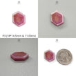 Rosemary Pink Sheen Sapphire Trapiche Flat Slices : Natural Untreated Sapphire Gemstone Hexagon Shape 1pc For Jewelry