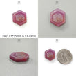 Rosemary Pink Sheen Sapphire Trapiche Flat Slices : Natural Untreated Sapphire Gemstone Hexagon Shape 1pc For Jewelry