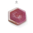 Rosemary Pink Sheen Sapphire Trapiche Flat Slices : Natural Untreated Sapphire Gemstone Hexagon Shape 1pc For Jewelry