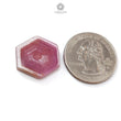 Rosemary Pink Sheen Sapphire Trapiche Flat Slices : Natural Untreated Sapphire Gemstone Hexagon Shape 1pc For Jewelry